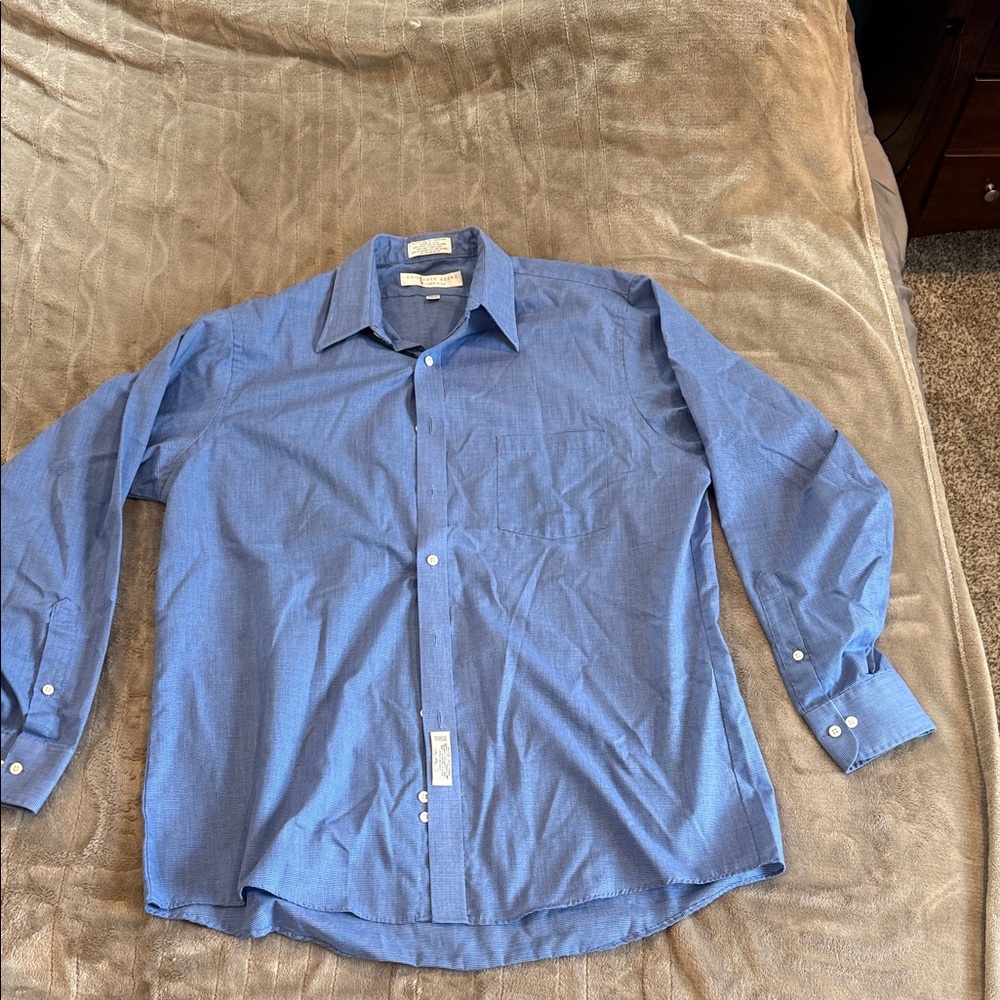 Geoffrey Beene Classic Blue Casual Shirt